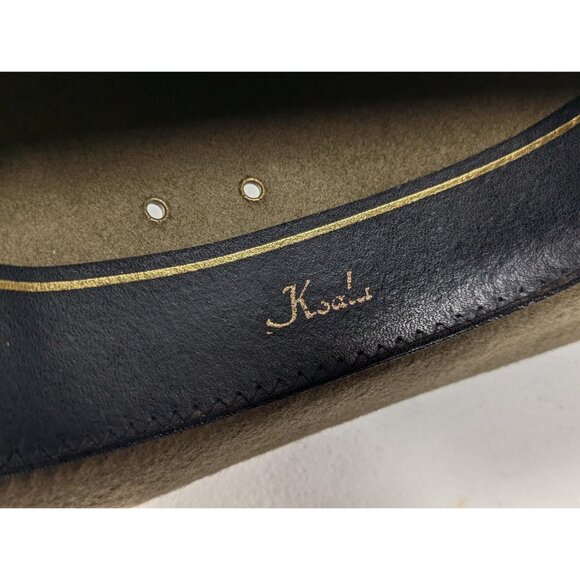FITS. Koala Olive Green Western hard felt cowboy hat, sturdy men's sun hat made - Picture 9 of 10